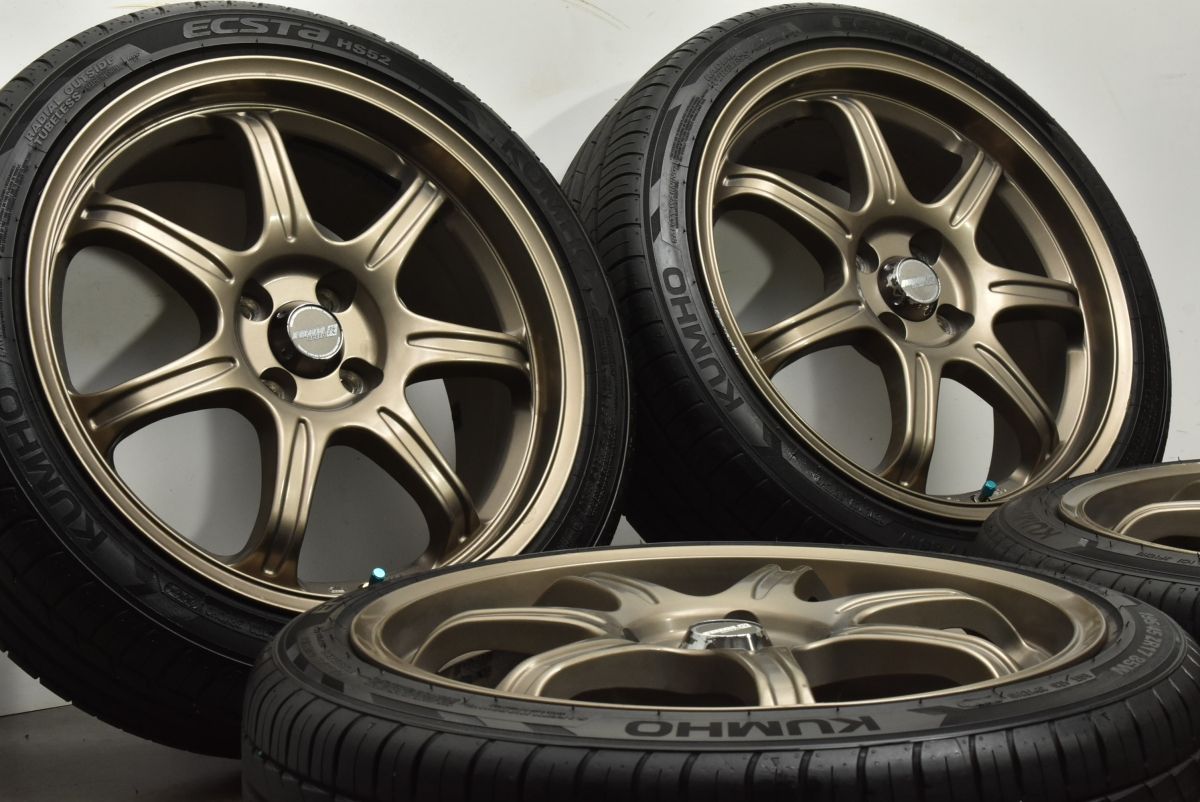 交換用に ファイナルスピード 17in 7J 45 PCD100 クムホ エクスタ HS52 195 45R17 アクア ヴィッツ ノート ロードスター