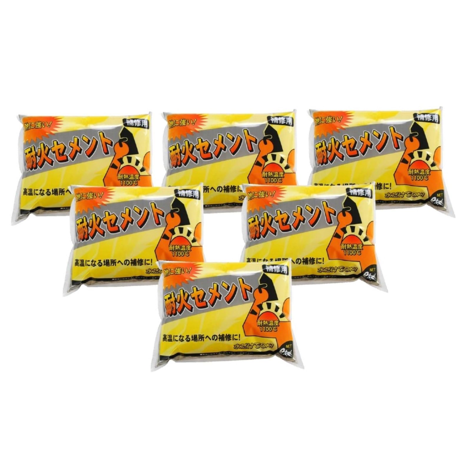 グレー 2kg 耐火セメント 6袋入り 箱売り 家庭化学