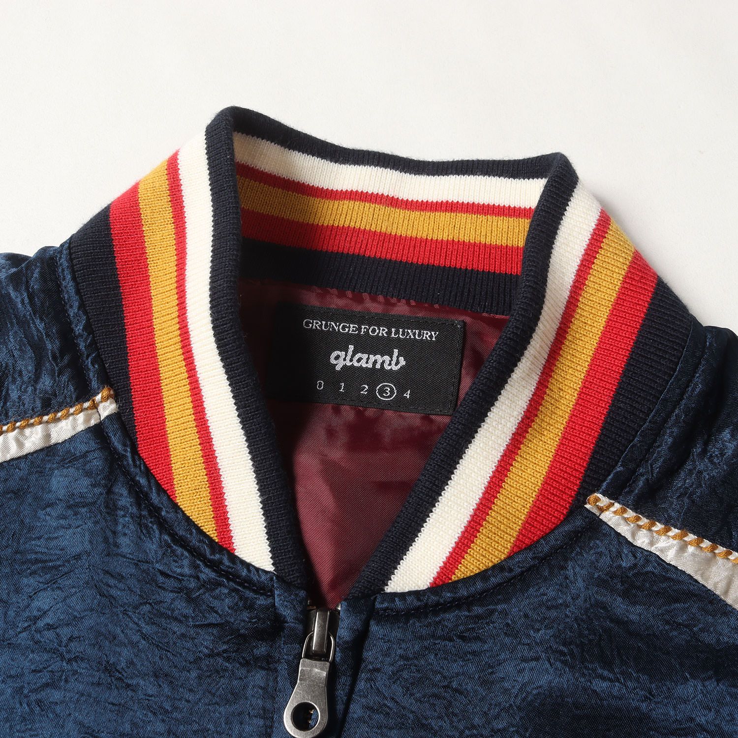 美品】glamb グラム ジャケット ネイビー 紺 サイズ:3 | シワ加工