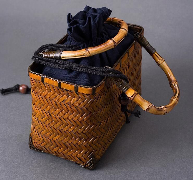 別府竹細工 八つ目編みのバスケット 別府竹工芸研究所 八ツ目