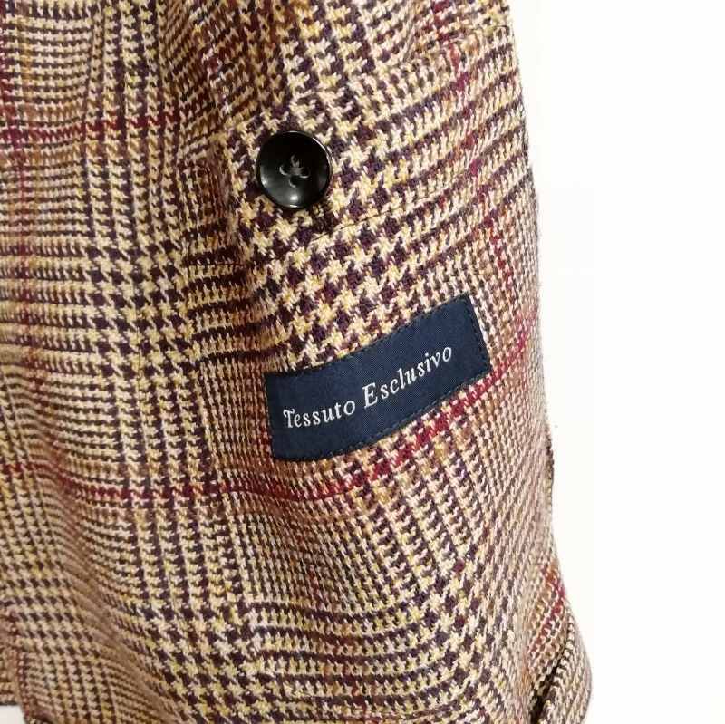 ラルディーニ LARDINI Tessuto Esclusivo 美品 ウール リネン グレン