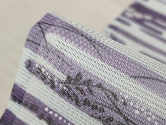 平和屋着物＊夏物　小紋　絽　エ霞草花文　洗える着物　AABB8681st 平和屋着物＊夏物 小紋 絽 エ霞草花文 洗える着物 AABB8681st