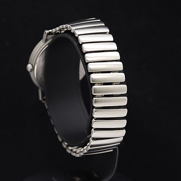 箱付 稼働 アニエスベー QZ シルバー文字盤 V701-6190 レディース