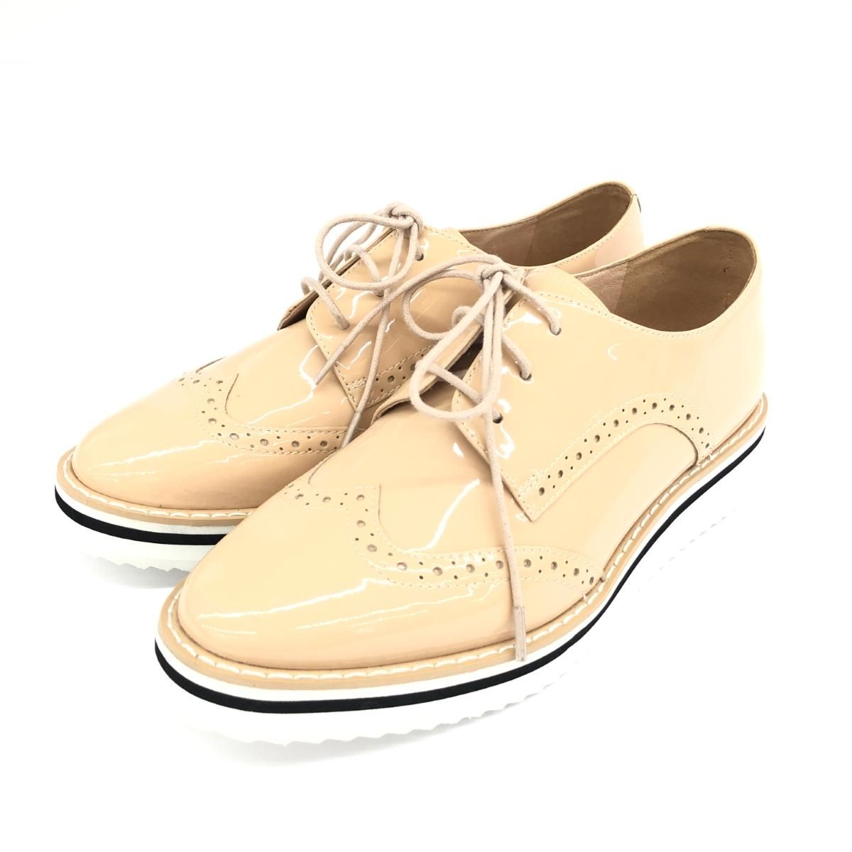 新品未使用】スタッカート靴ベージュ23.5