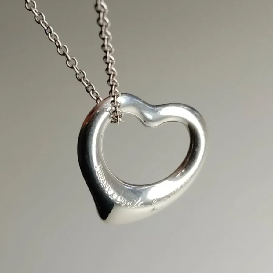 【美品】3060 TIFFANY&Co. ネックレス　オープンハート　925　銀 美品 ティファニーオープンハートネックレス TIFFANY&Co