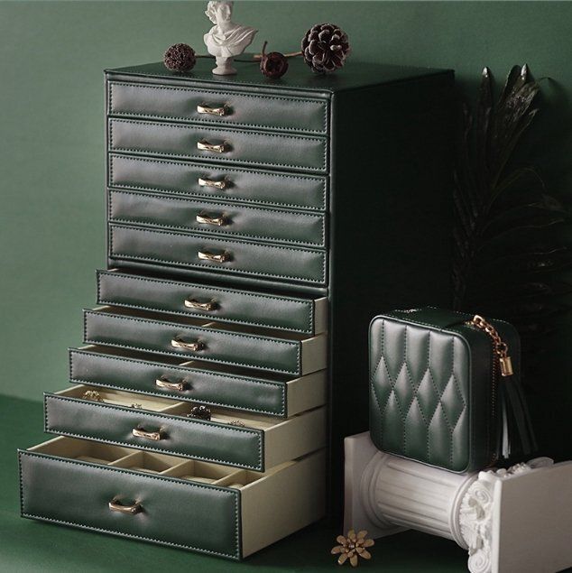 ケース大容量10段 収納ケースジュエリーネックレスピアスリングケース