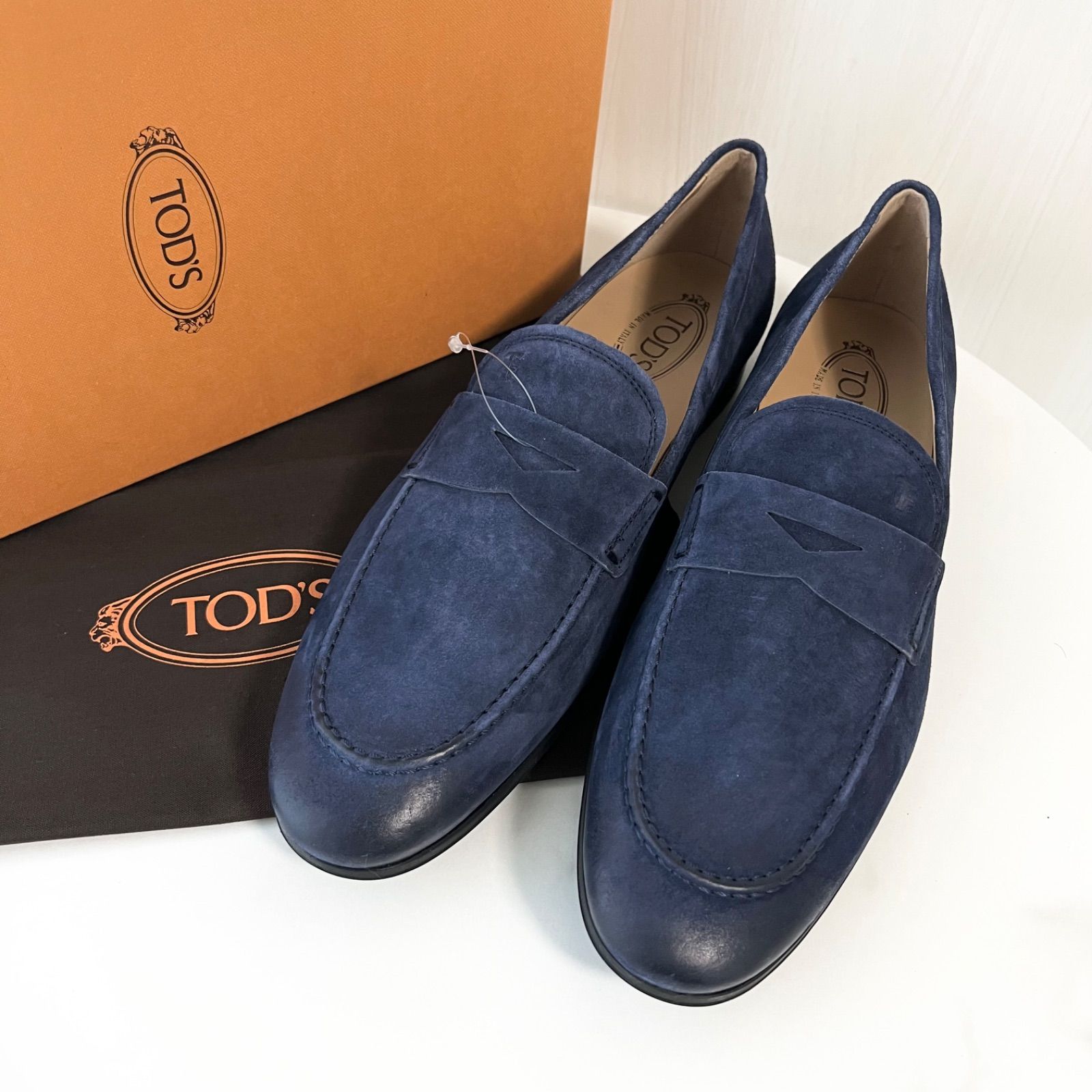 未使用級 トッズ TODS TOD'S スエード ローファー メンズサイズ