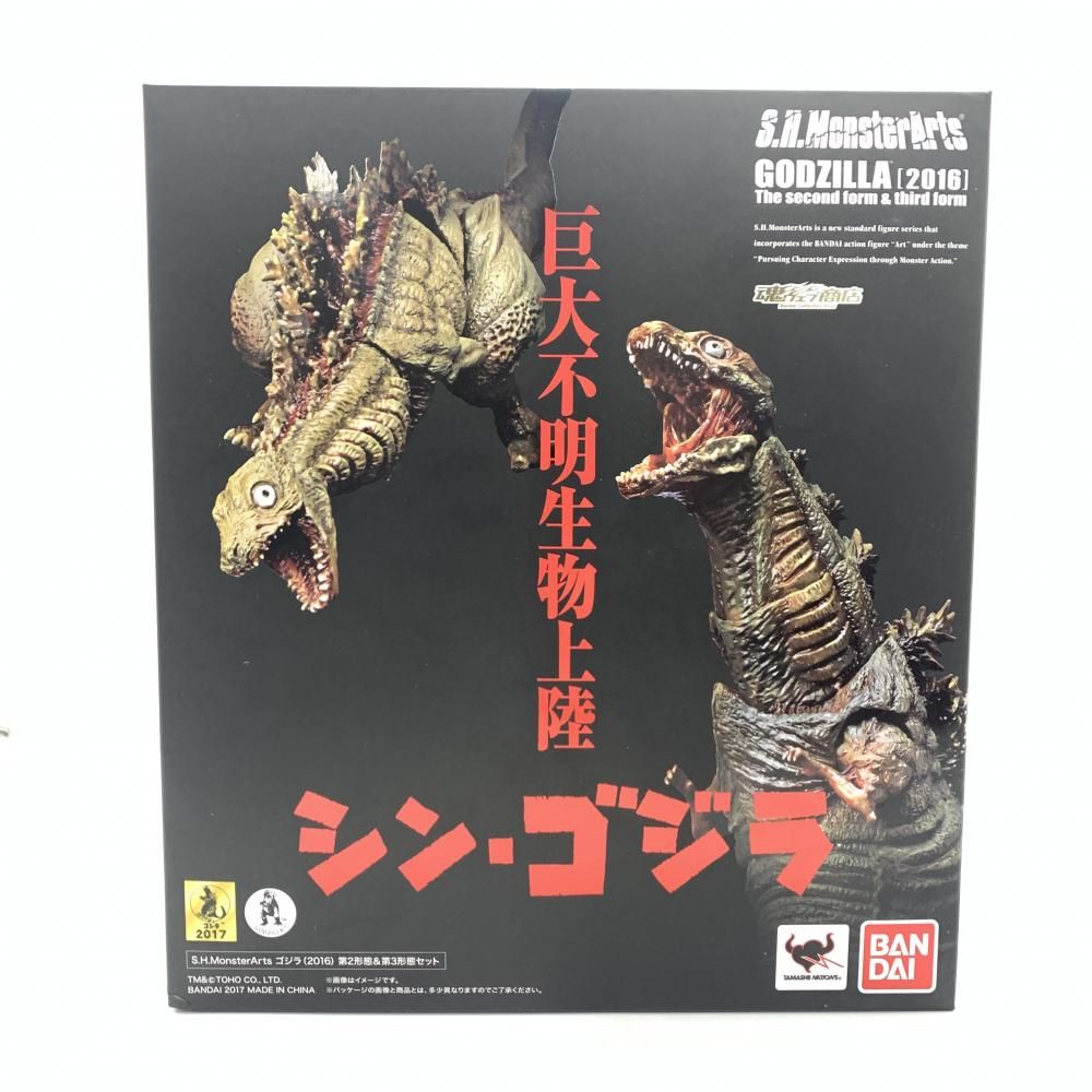 【中古】開封･外箱傷み)S.H.MonsterArts ゴジラ(2016) 第2形態u0026第3形態セット[10]
