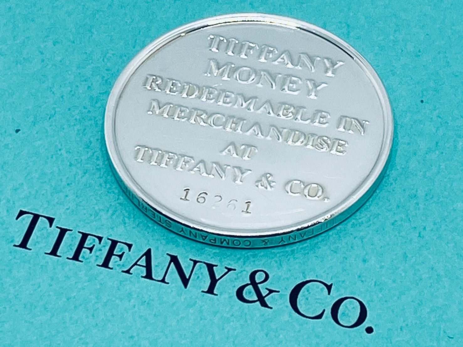 TIFFANY&Co. ティファニー STERLING マネー 25ドル Genuine Tiffany & Co Sterling Silver $25 Tiffany Money Coin