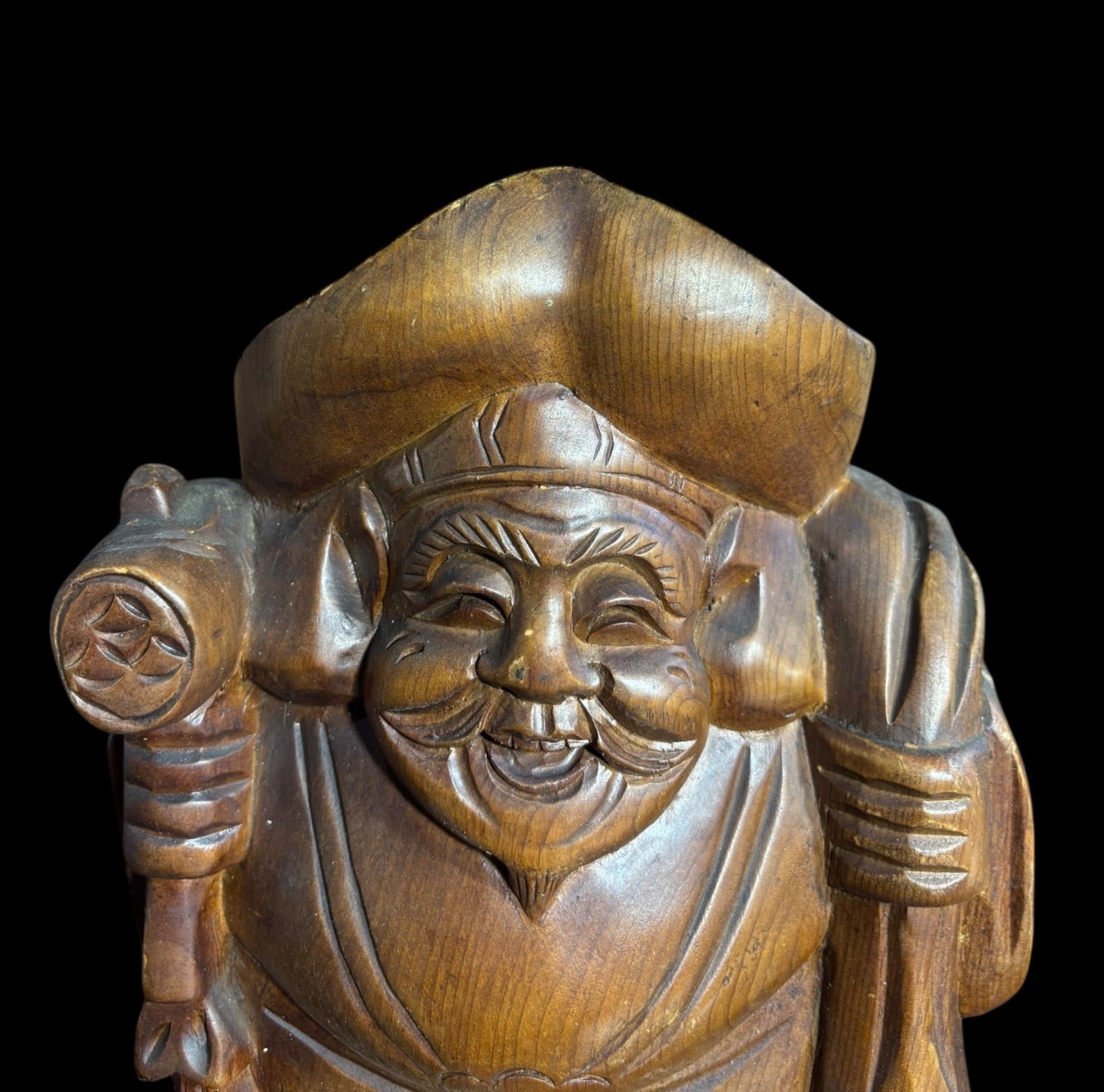木彫り 大黒天 七福神 木製 大黒様 開運 縁起物 彫刻 仏像 古