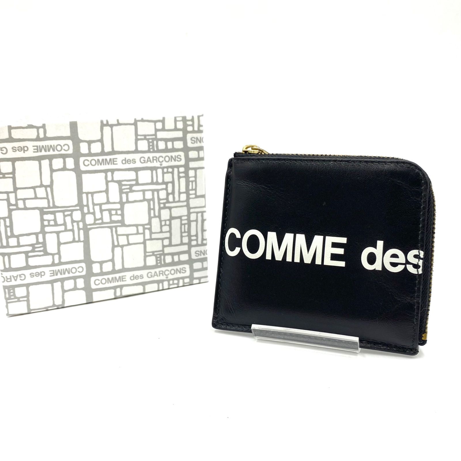 COMME does GARÇONS コムデギャルソン 財布 ウォレット 小銭入れ コインケース ロゴ ブラック L字 ファスナー l