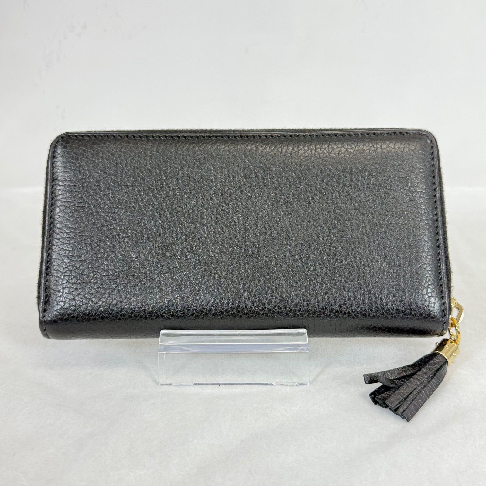 美品】GUCCI グッチ SOHO ソーホー ラウンドジップ レザー 長 美品】GUCCI グッチ SOHO ソーホー ラウンドジップ レザー 長