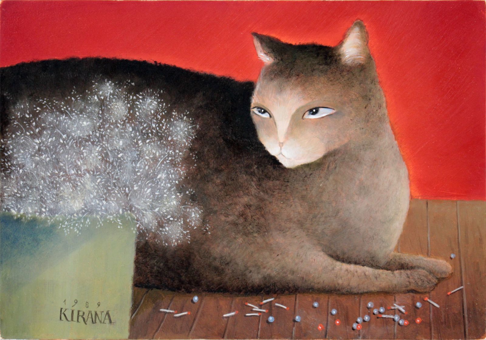 田谷京子 「赫い猫」 油絵・油彩画 絵画 田谷京子 「赫い猫」 油絵・油彩画 絵画 - メルカリ