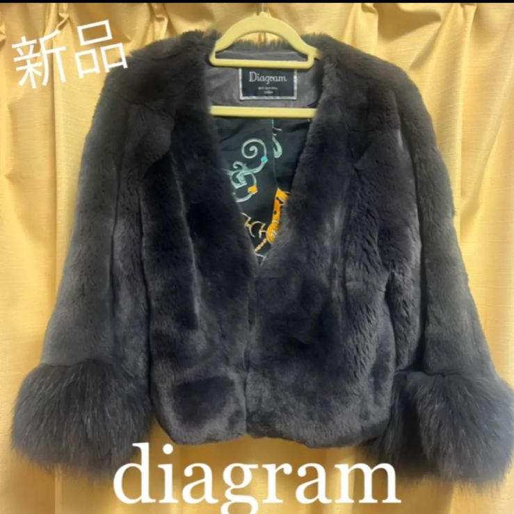 定価10万】高級 リアルファーコート グレースコンチネンタル ブラック