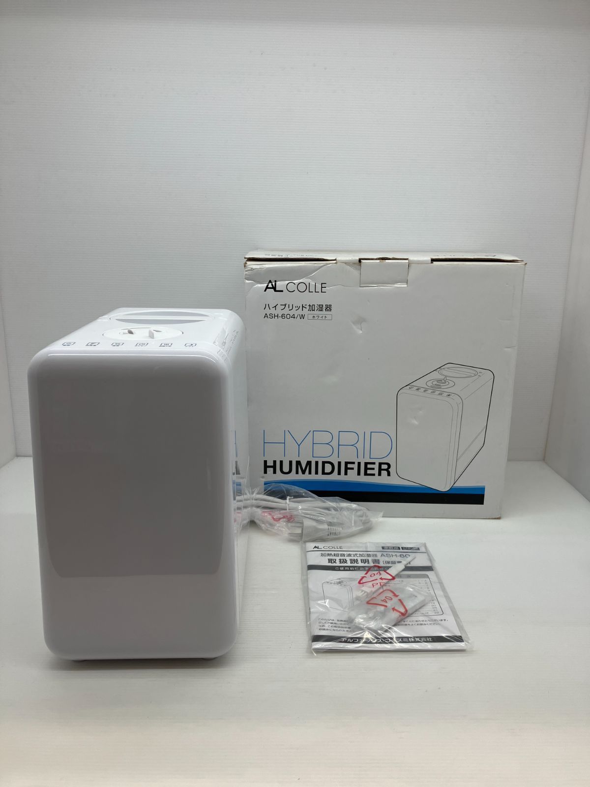新品・未使用品　アルファクッス・コイズミ　ASH-6044 ピンクとカートリッジ ハイブリッド式加湿器（ASH-6044/W/K/P/GY） | アルファックス