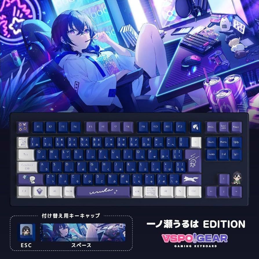 ぶいすぽっ! VSPO! GEAR ゲーミングキーボード 第1弾 一ノ瀬うるは キャラ その他 170A8869