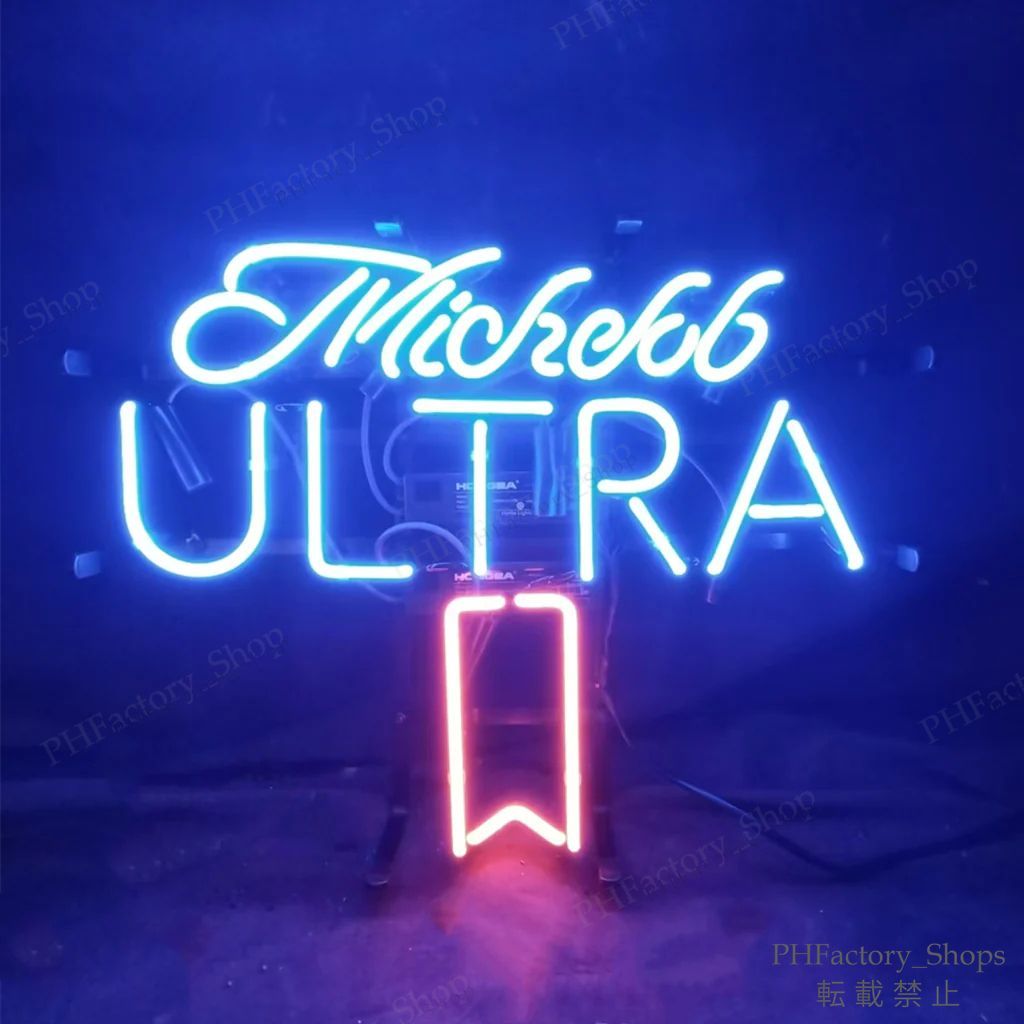 ネオンサイン Michelob Ultra ネオン看板 ビール オリジナル インテリア 看板 ネオンライト 店舗装飾 室内装飾 43X35CM