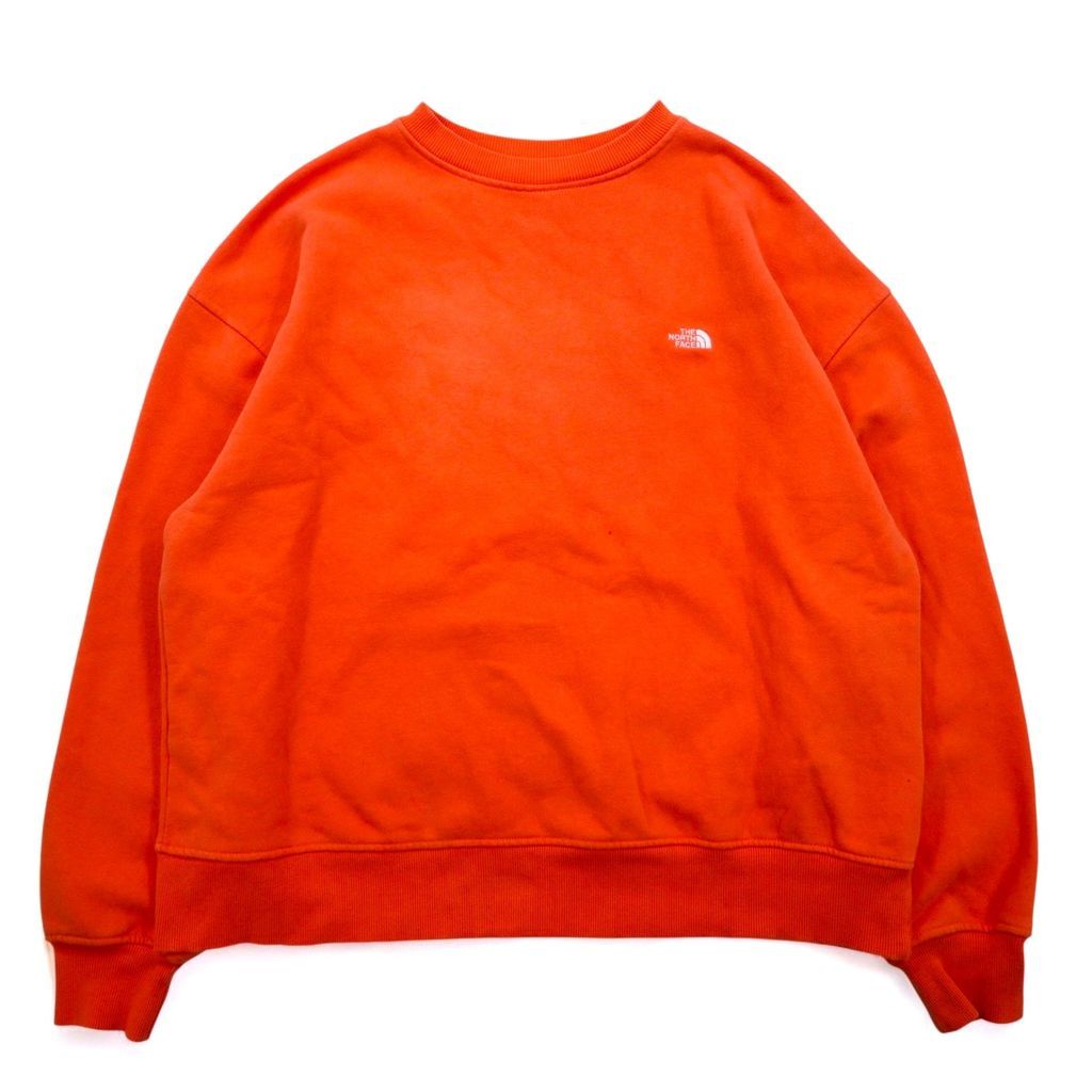 【ハワイ限定】THE NORTH FACE スウェット オーバーサイズ THE NORTH FACE オーバーサイズ スウェット S オレンジ コットン ワン