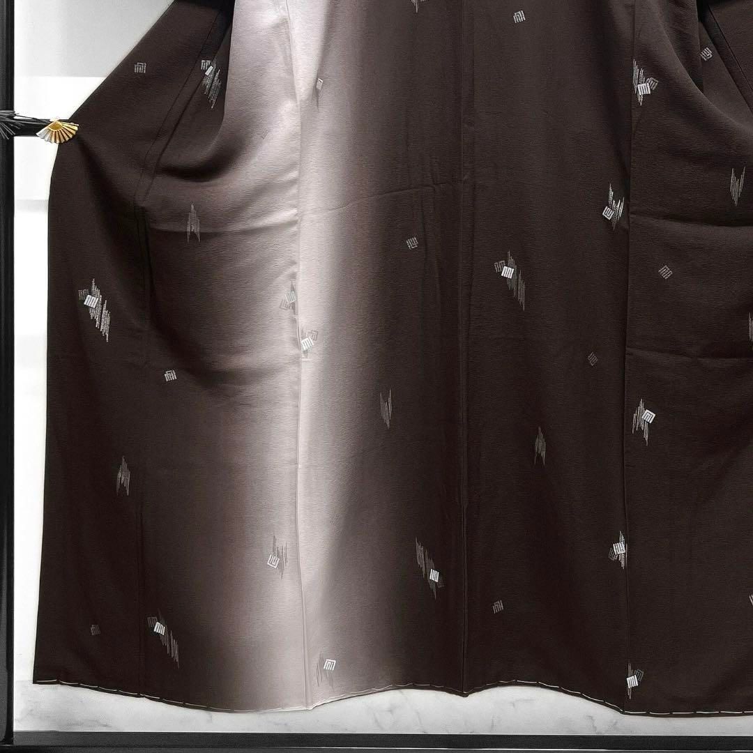 未着用 松尾光琳 小紋 源氏香 縦縞 銀彩 着物 014a d - メルカリ