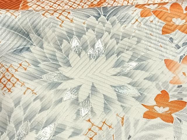 平和屋着物□豪華振袖 刺繍 雪輪花文 銀彩 正絹 逸品 CAAU6704xe