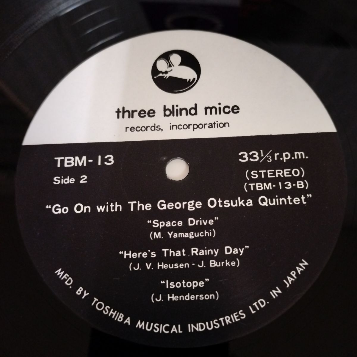 LP 帯付き ジョージ大塚 GO ON GEORGE OTSUKA ゴー オン ウィズ ジョージ大塚クインテット TBM-13 和ジャズ 230034