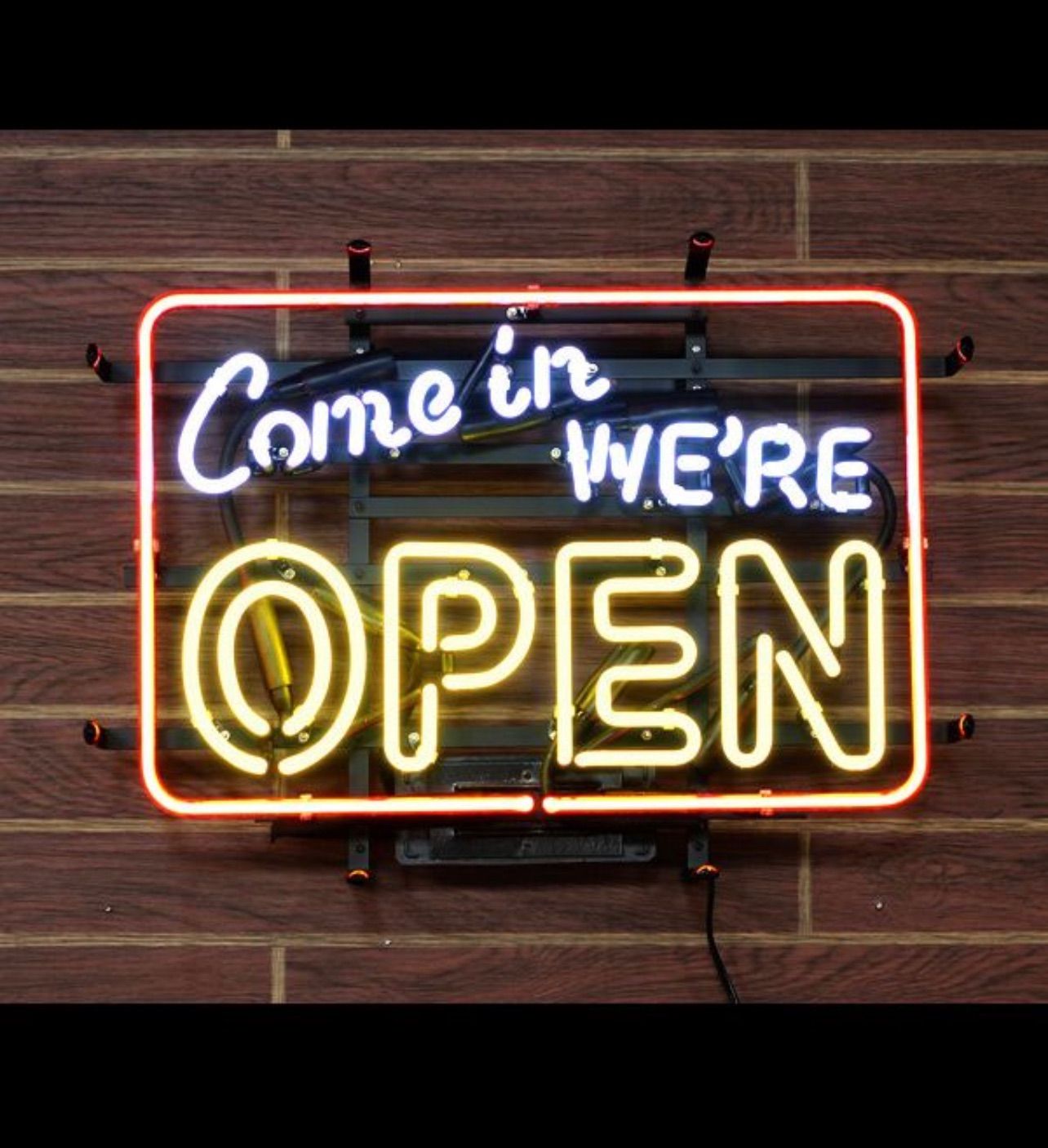 ネオンサイン OPEN アメリカン 看板 電球カフェサイン OPEN アメリカン 23センチ ネオン看板 メタル