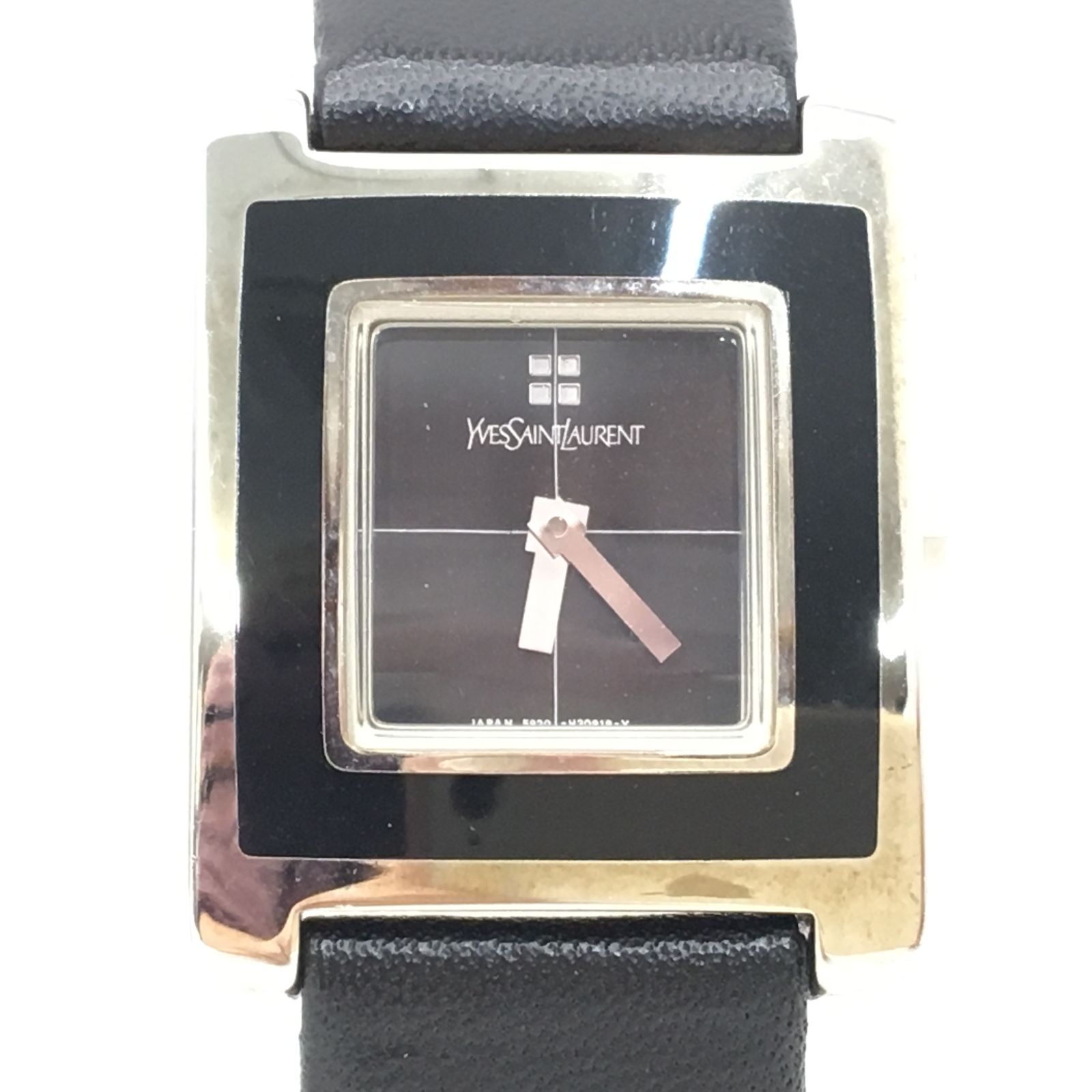 【動作OK】Yves Saint Laurent 腕時計 シルバー ブラック