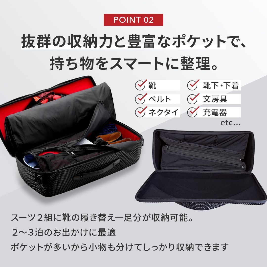 Lat56°】ガーメントバッグ スーツケース トラベルバッグ 27L