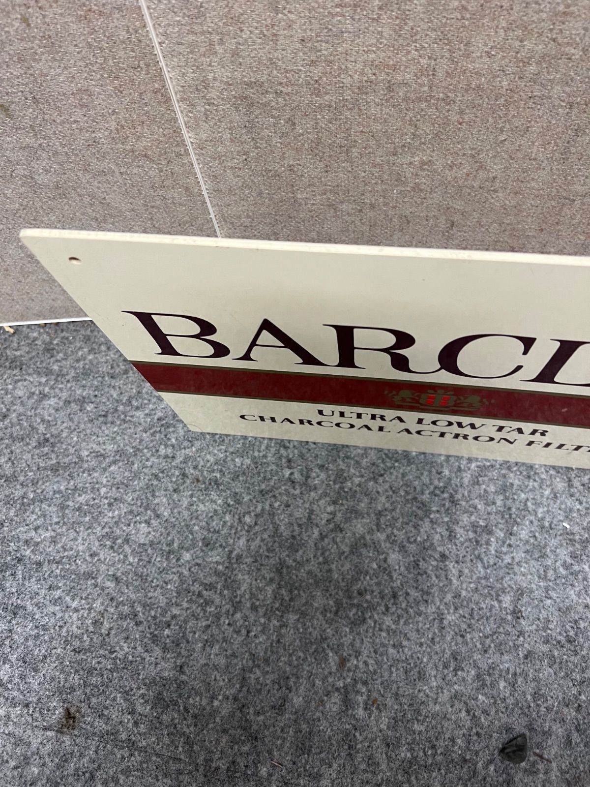 ヴィンテージ BARCLAY バークレイ 看板 当時物 たばこ IMPECCABLEHEALTHCARESERVICES_COM