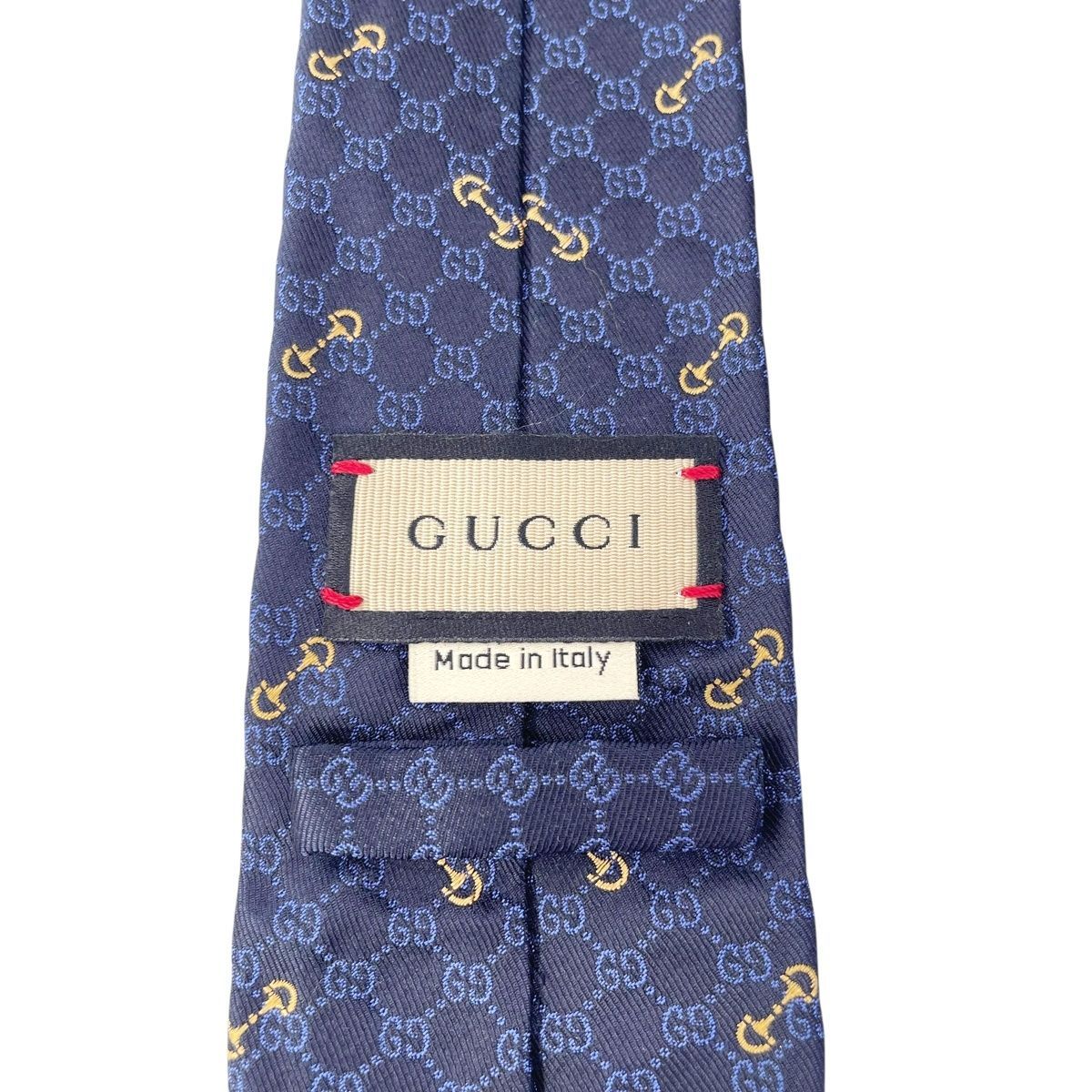  GUCCI グッチ ネクタイ 744379 GG ジャガード 紳士 ネイビー KJ ネクタイ 小物