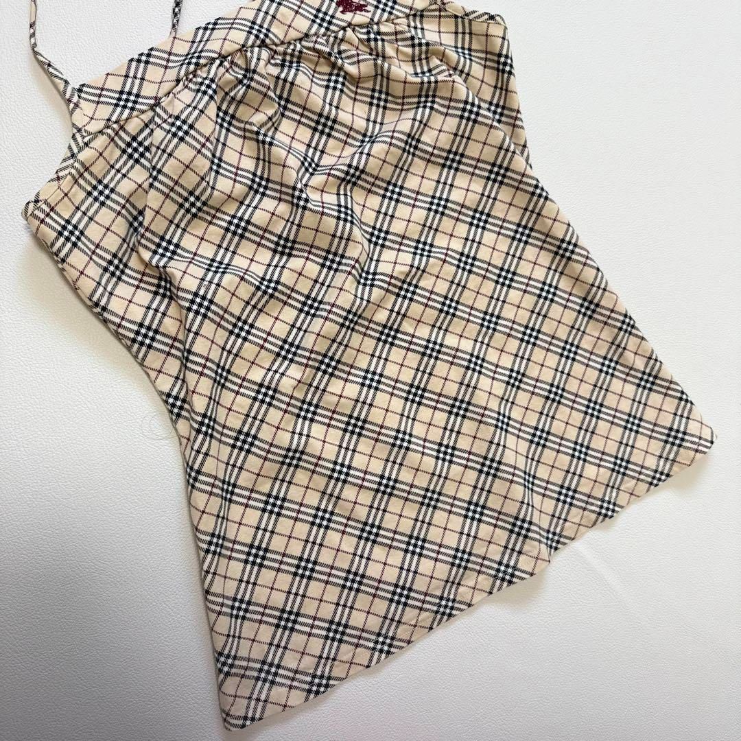 美品 BURBERRY BLUE LABEL ノバチェック キャミソール M BURBERRY バーバリーロンドンブルーレーベル キャミソール ノバ