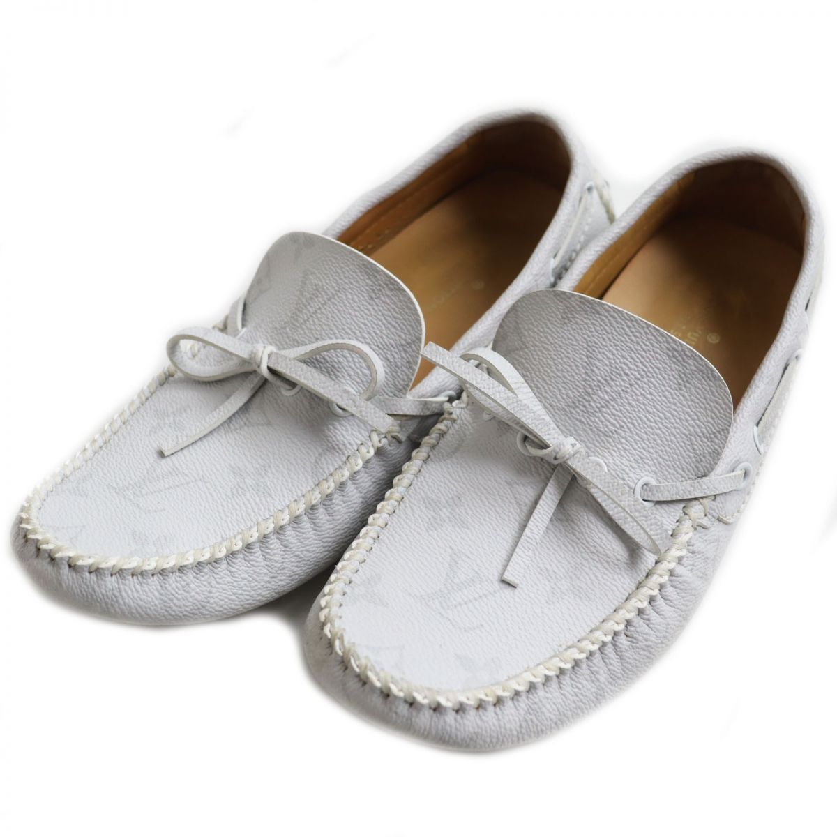 美品　ヴィトン　モノグラム　アリゾナ　ドライビングシューズ　モカシン　7　1/2 LOUIS VUITTON 未使用 ルイヴィトン モノグラム アリゾナ
