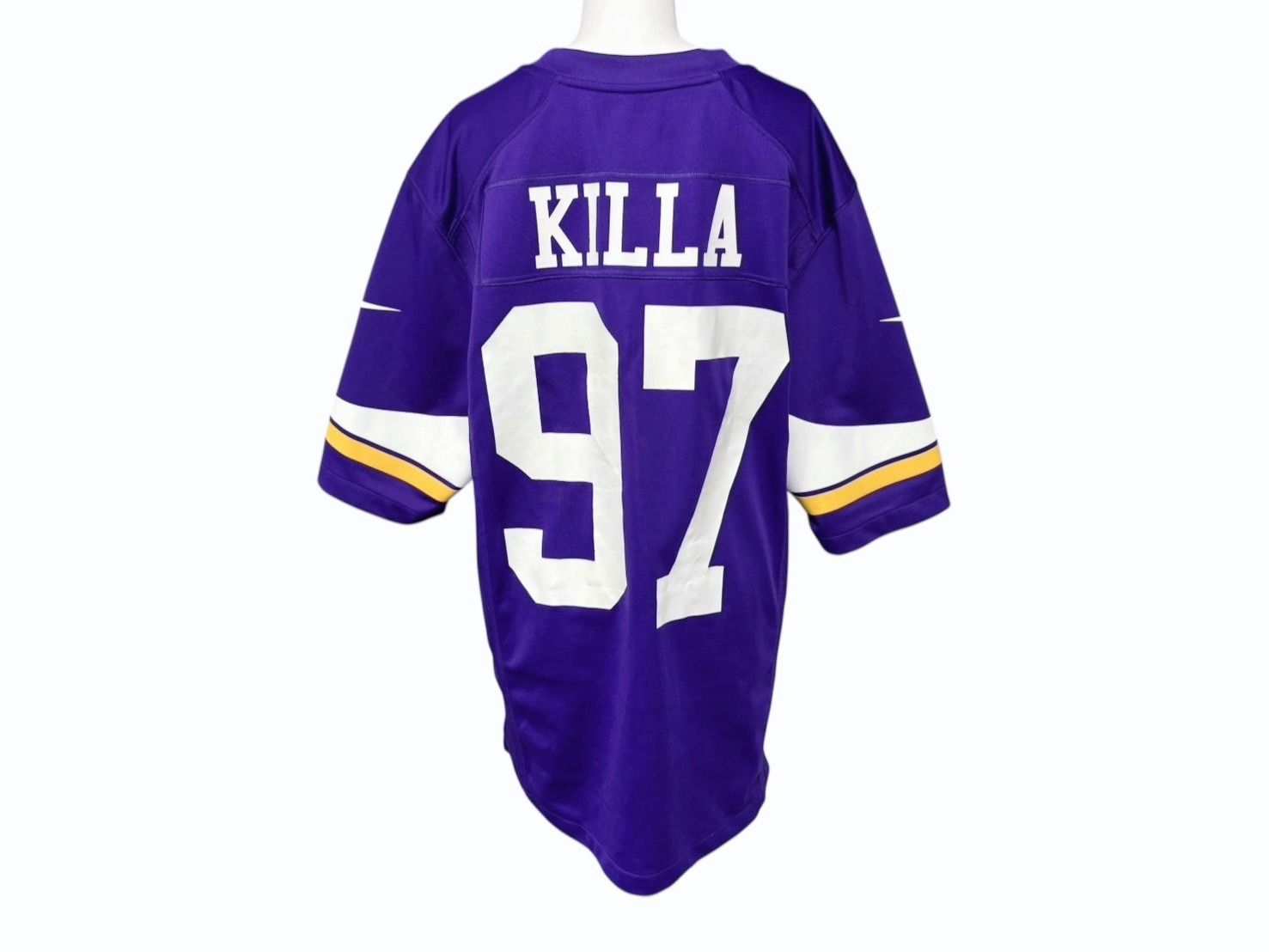 DIPSET HARLEMWORLD NFL NIKE フットボールジャージ 半袖シャツ ラバープリント パープル ポリエステル サイズM 4b008146