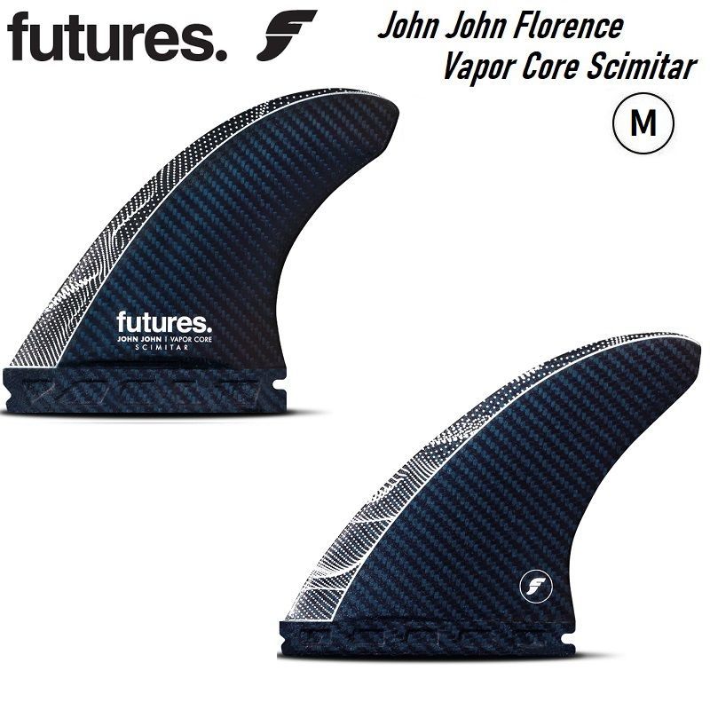 フィンキープレゼント 正規品 Futures Fin John John Florence Vapor Core Scimitar M ジョン ジョン フローレンス ベクター コア シミタール エム Carbon Blueフューチャー フィン