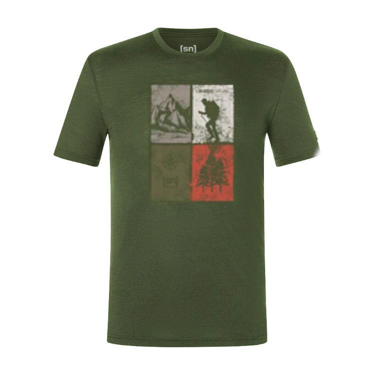 25秋冬 エスエヌ スーパーナチュラル sn super.natural メンズ ゴーハイキング Tシャツ snmp01226 トップス 半袖 Tシャツ メリノウール ヨガ ピラティス フィットネス