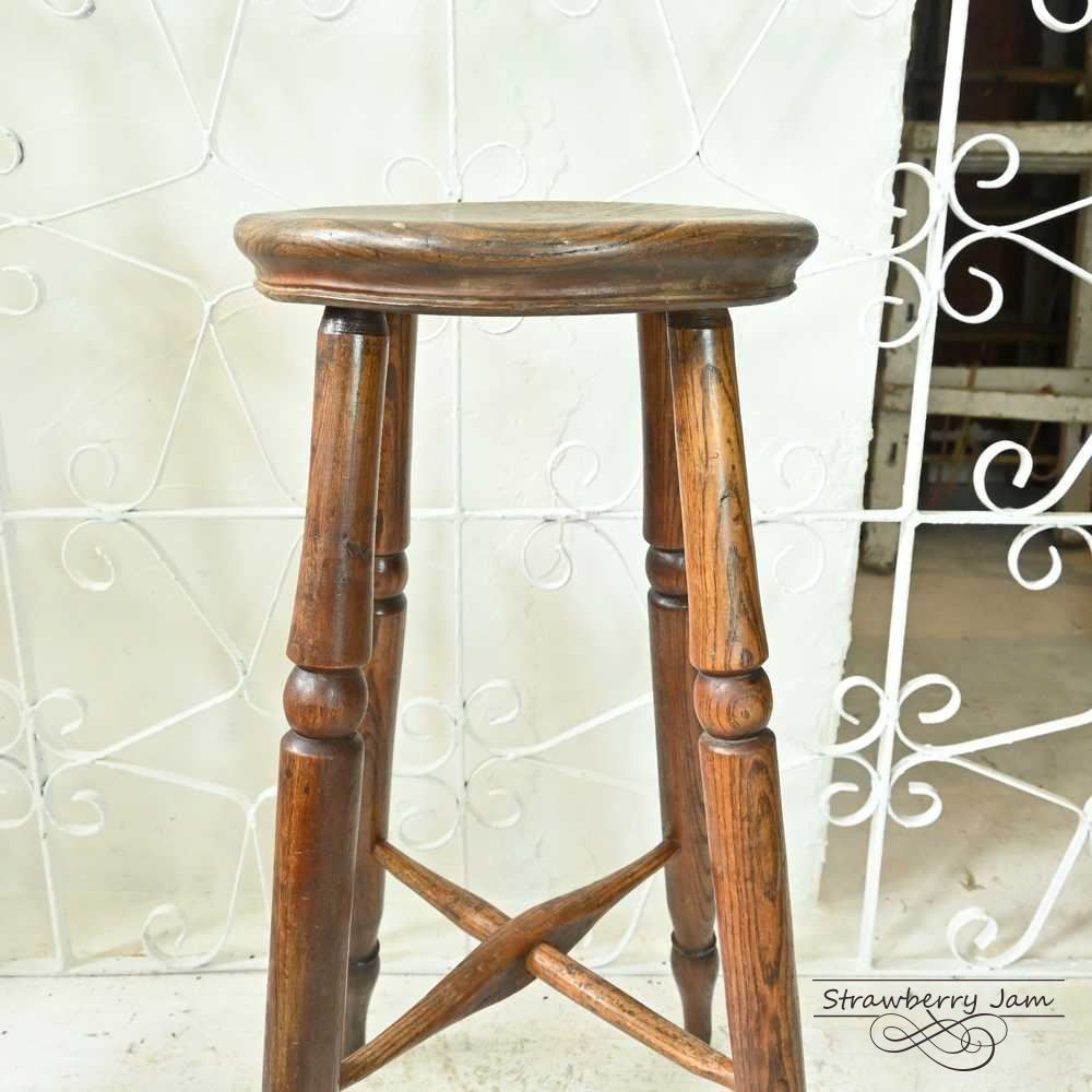 L3705-273 英国アンティーク スツール ヴィクトリア ブラウン