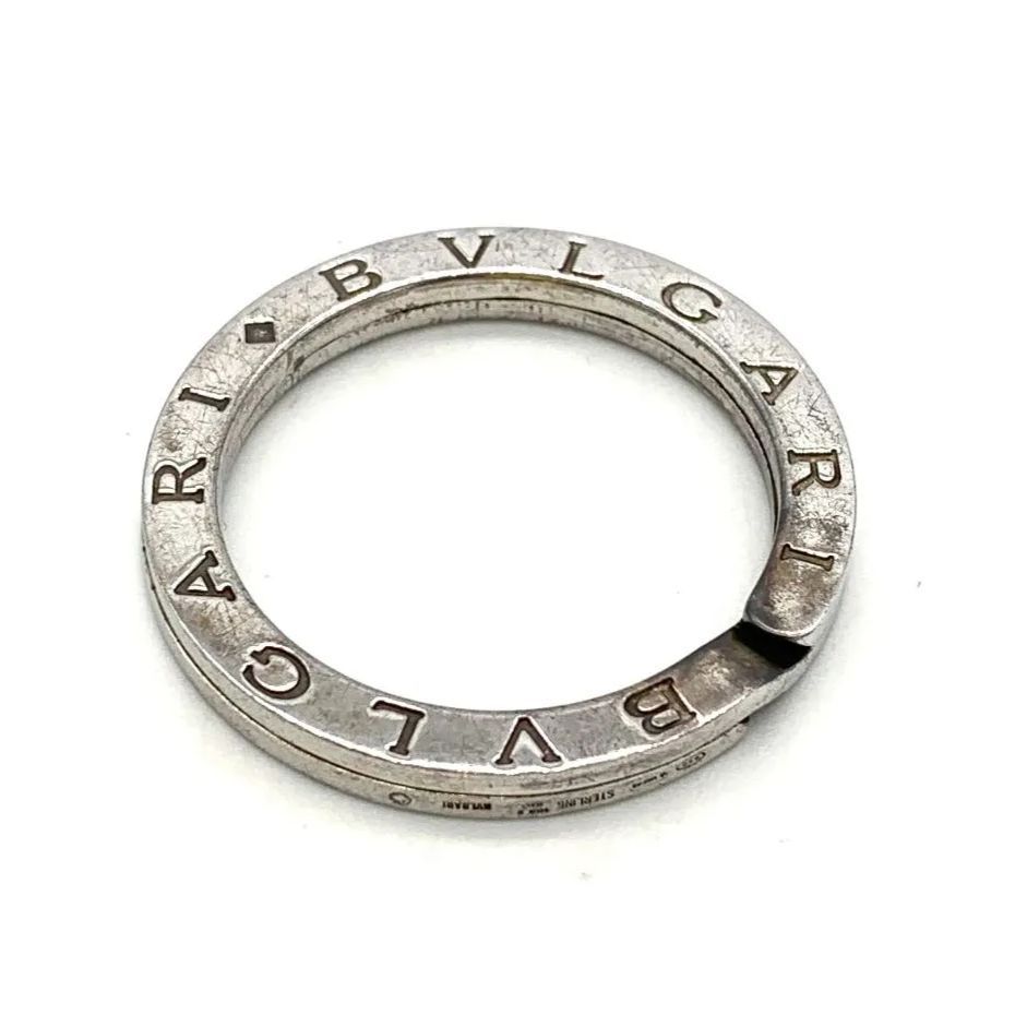 ▽BVLGARI/ブルガリ キーリング シルバー SV925 箱付き メンズ