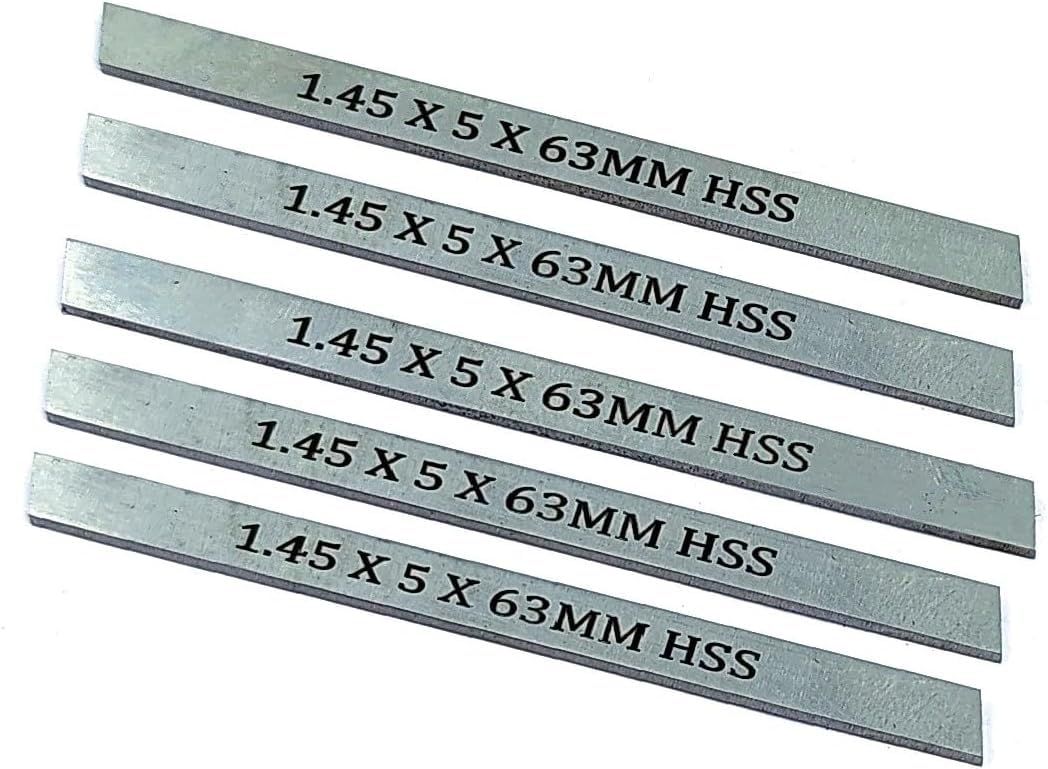 Buyohlic ミニカットオフツールホルダー用HSSスペアパーティングブレード5個セット 6,8, 10mmシャンクサイズ 