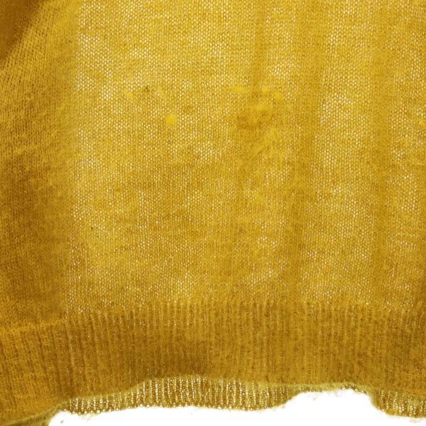 アンユーズド モヘヤブレンド ニット 3 黄×アイボリー×水色 UNUSED セーター メンズ   【221030】72cm身幅