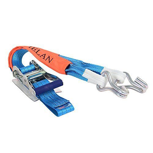 Size:固定 0.5m_Style:巻取 2m アヴィエラン(AVIELAN) ラッシングベルト 50mm幅 IJフック(ロープフック対応) 巻取 2m 固定 0.5m ブルー