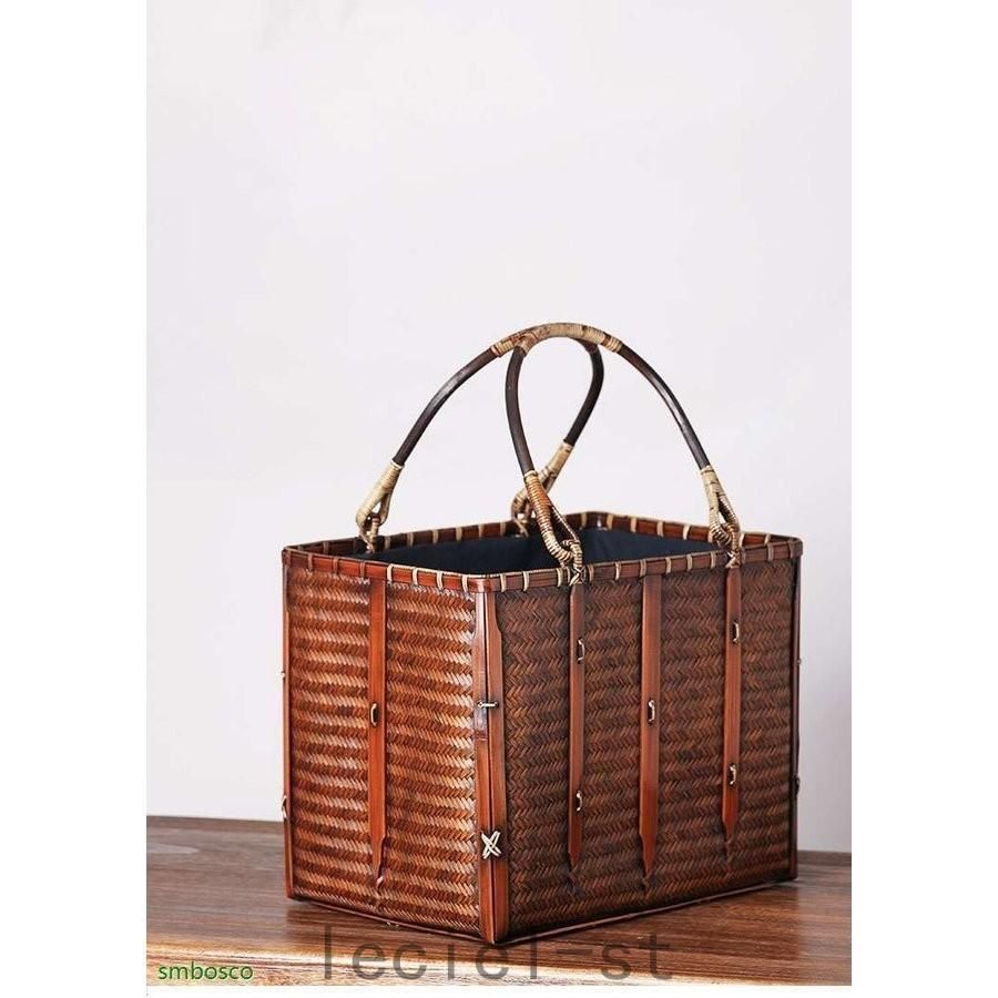 匠の技 和風 手編み 竹編みバッグ 便攜 手提げ カゴバッグ 茶道 収納バッグ 買い物かご 真竹 トートバッグ 職人手作り 竹編み かごバッグ 匠の技 和風 トートバッグ 真竹 茶道具