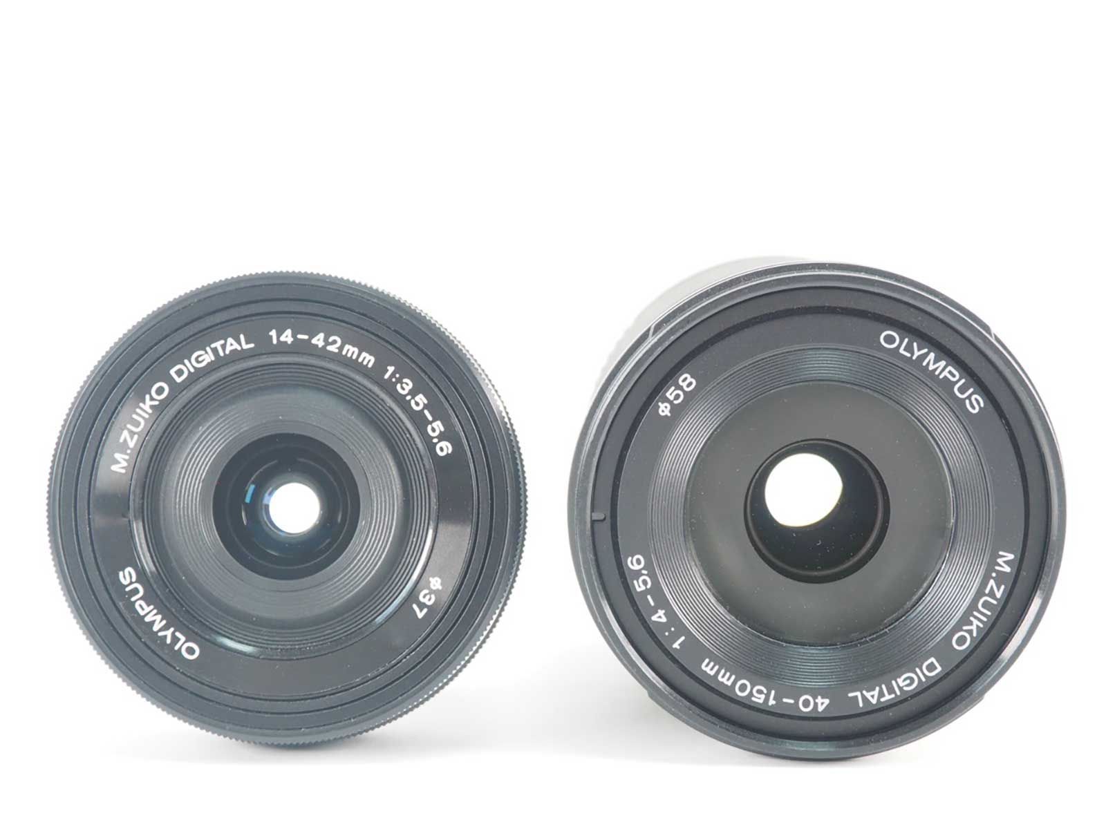 オリンパス Olympus E-M10 Mark II Black 14-42mm 40-150mm Lens [新品