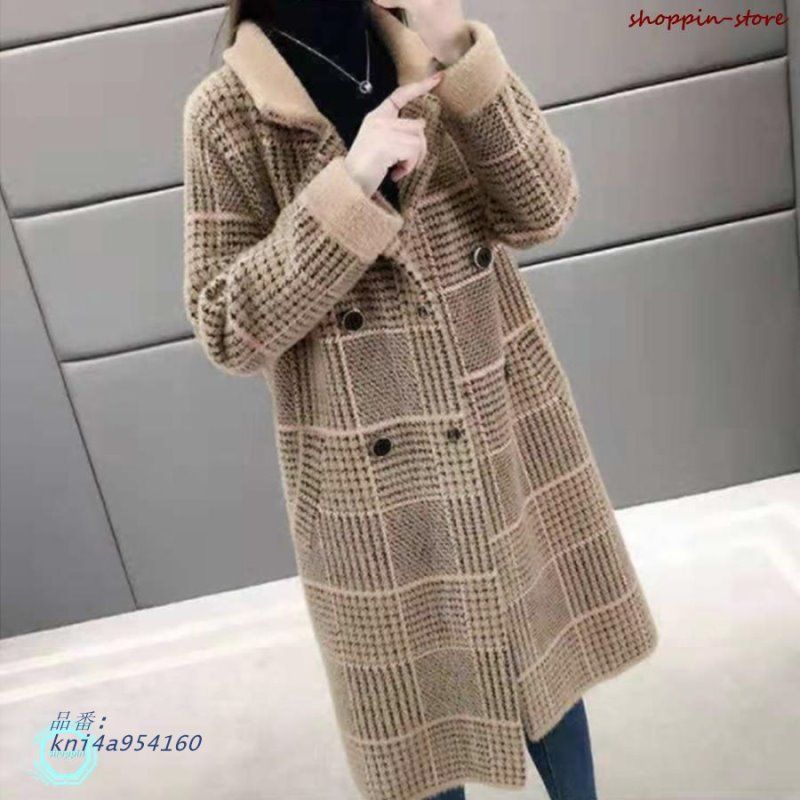 グレンチェック チェスターコート 韓国 kni4a954160