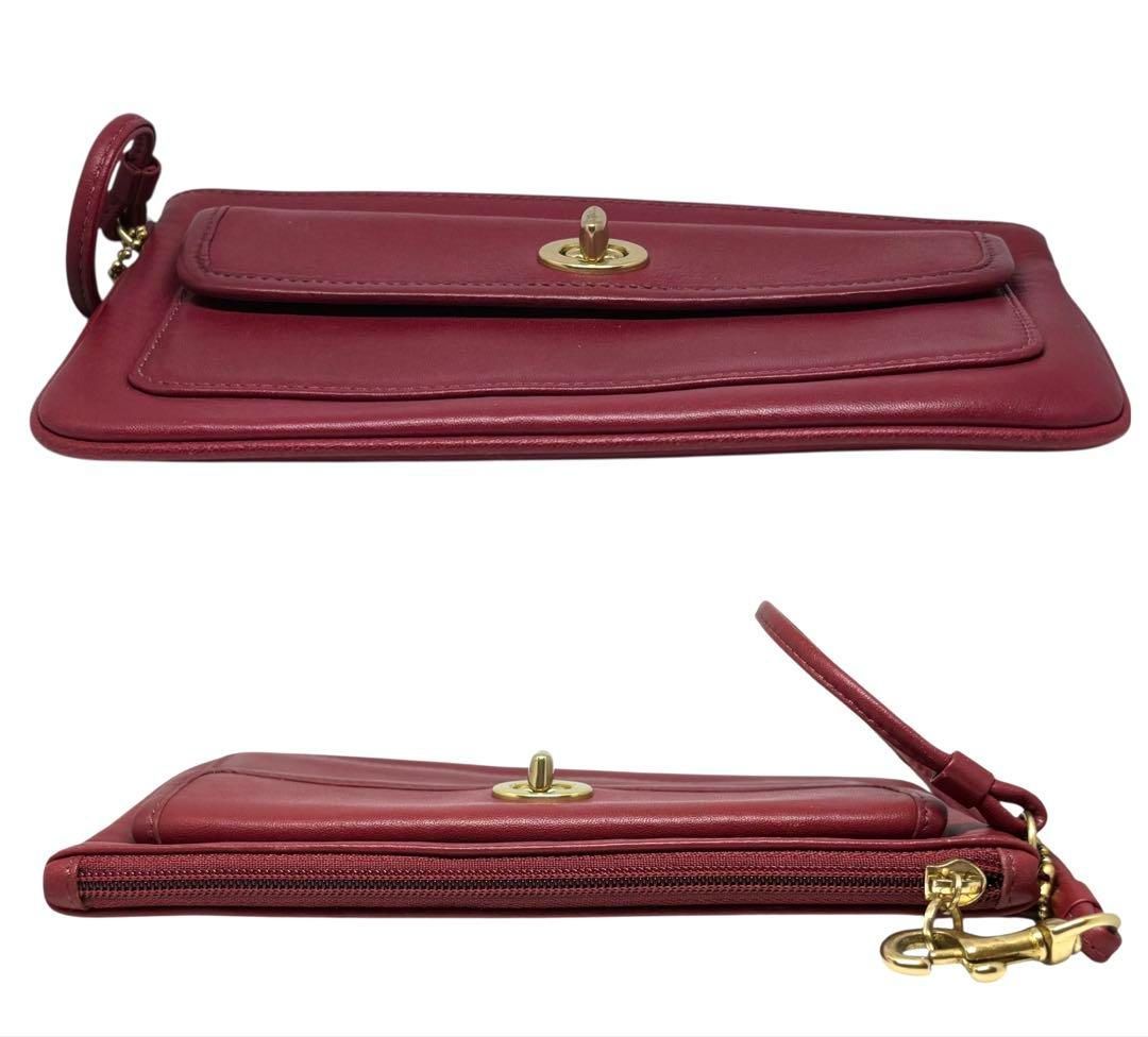 COACH オールドコーチ ターンロック アクセサリーポーチ レザー COACH オールドコーチ ターンロック アクセサリーポーチ レザー