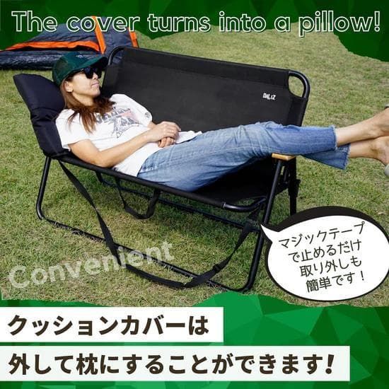 DALZ 折りたたみベンチ クッション付き 耐荷重160kg 肩掛け可 OLIVEOS_COM_TR