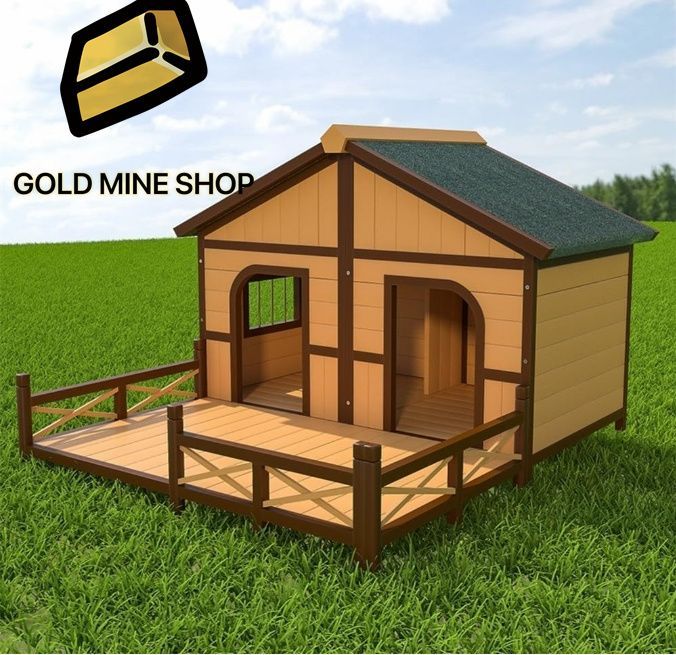 犬小屋 屋外用 大型犬 中型犬 ドッグハウス 無垢材の犬小屋 換気暖かい防水日焼け止犬小屋 大型 格納式底板 ドア付きの屋内と屋外での使用犬小屋 良好な耐荷重 オールシーズンユニバーサル