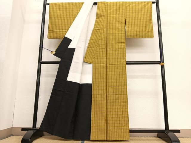 平和屋着物○本場大島紬 格子柄 正絹 逸品 BAAT3179hv - メルカリ 