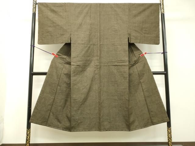 平和屋着物●男性　紬　アンサンブル　媚茶色　正絹　逸品　未使用　DAAT1256tw 平和屋着物○男性 紬 アンサンブル 媚茶色 正絹 逸品 未使用