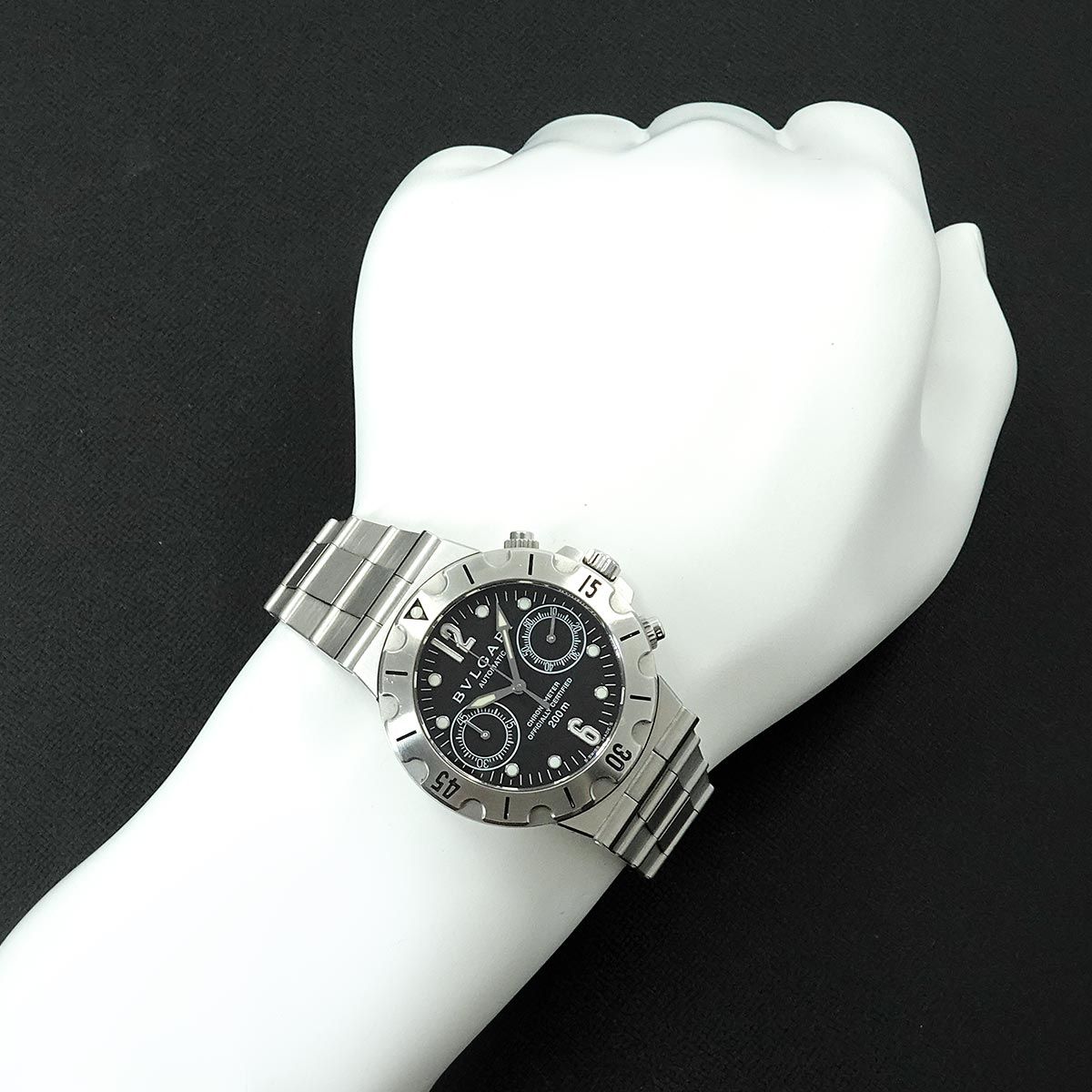 ブルガリ BVLGARI ディアゴノ スクーバ クロノグラフ SCB38S メンズ  