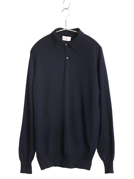 SP古着　３Dニットポロ　長袖　セーター　ポロシャツ　ビックサイズ　薄手２XL 90\u0027s カナダ製 □ TOSANI 3D 立体編み 襟付き 長袖 コットン